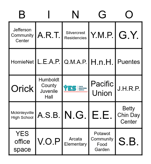Program Memorization Bingo Card