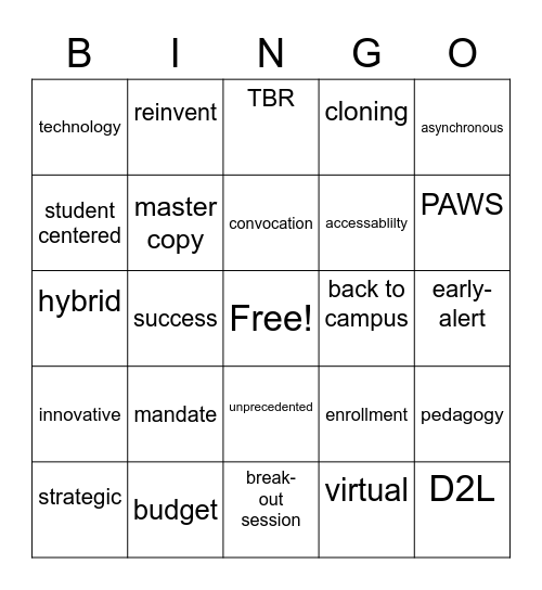 Convo Bingo Card