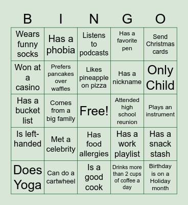 TT Bingo Card