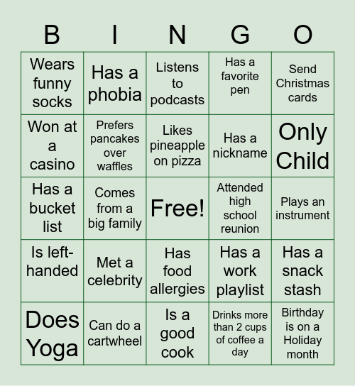 TT Bingo Card