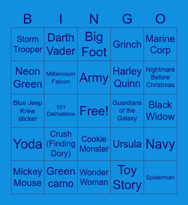 Great Smoky Mountain Jeep Invasion Bingo Card