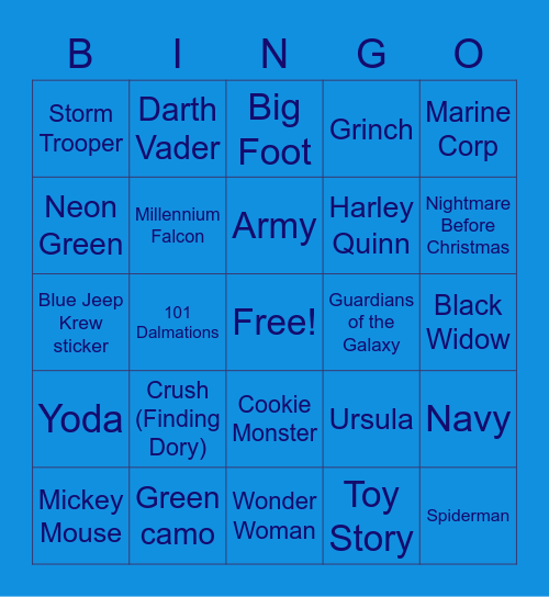 Great Smoky Mountain Jeep Invasion Bingo Card