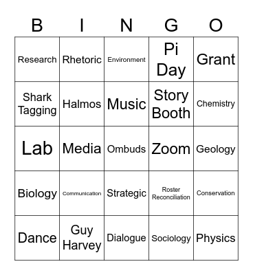 Halmos College Bingo Card