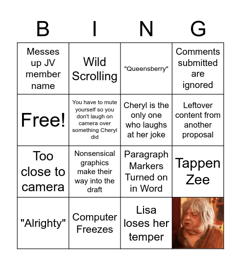 Secret Bingo Card