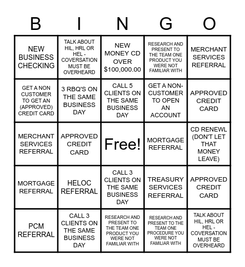 INDEPENDENT FINANCIAL Bingo Card