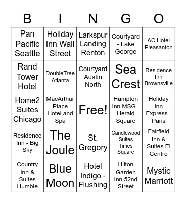 HHM Bingo Card