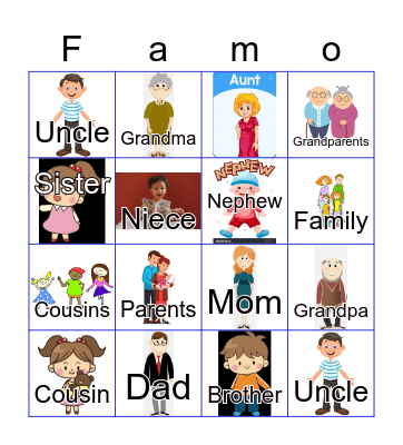 Family Bingo Card