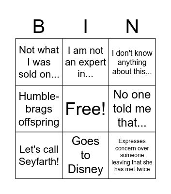 Youlet Bingo Card
