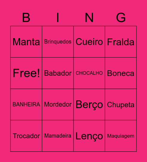 Baby Bingo da Laura Bingo Card