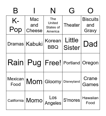 New ALT "about me" Vocab! Bingo Card