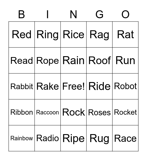 R Bingo Card