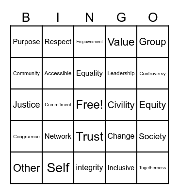 YEP Bingo Card