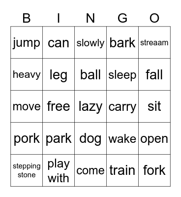 Chapter 4 Bingo Card