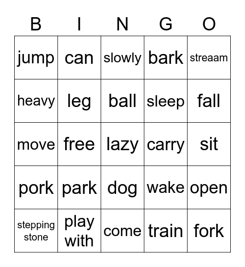 Chapter 4 Bingo Card