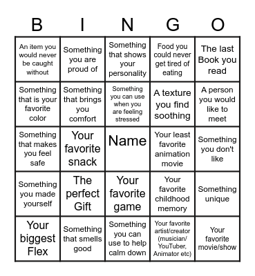 Get To Know You BINGO Card
