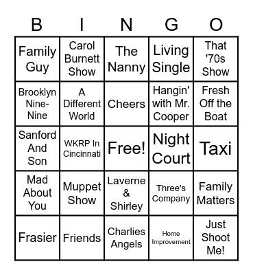 35 - TV SHOWS Bingo Card