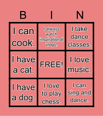 Meet Me Bingo Card