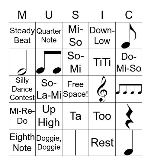 MUSIC BINGO Card