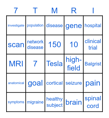 High-field MR imaging in migraine and epilepsy Bingo Card