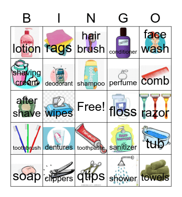 Hygiene Bingo Card