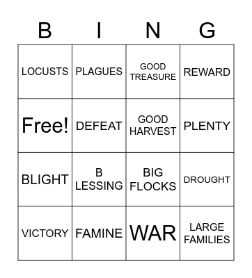 COVENANT BINGO! Bingo Card