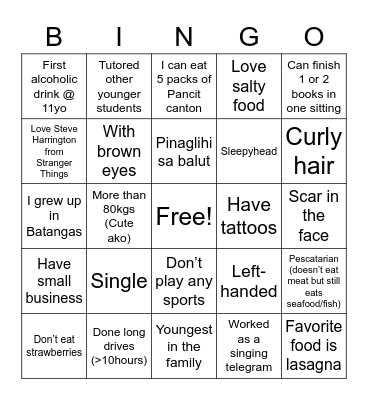 TDM & AMI HUMAN BINGO Card