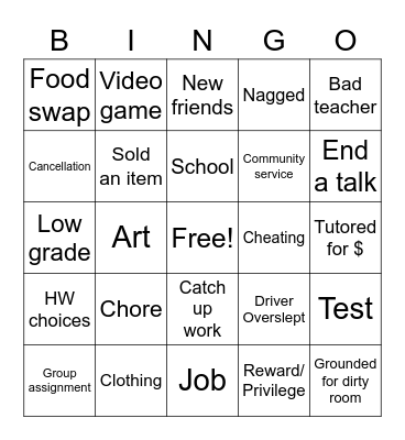 Economics Bingo Card