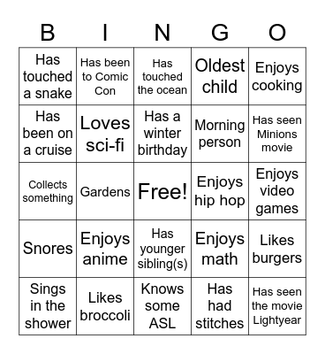 Bingo Card