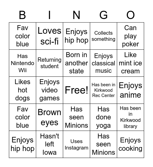 Bingo Card