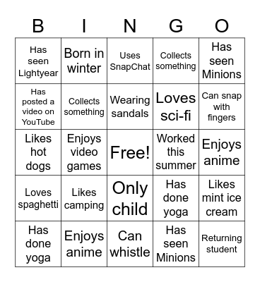 Bingo Card