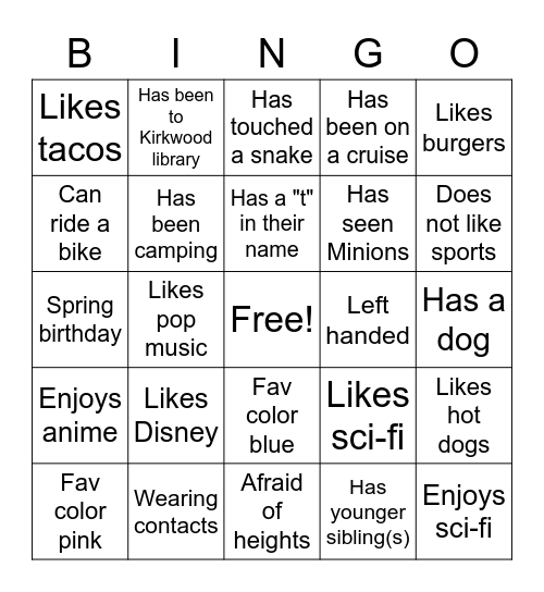 Bingo Card