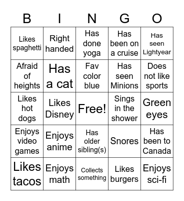 Bingo Card
