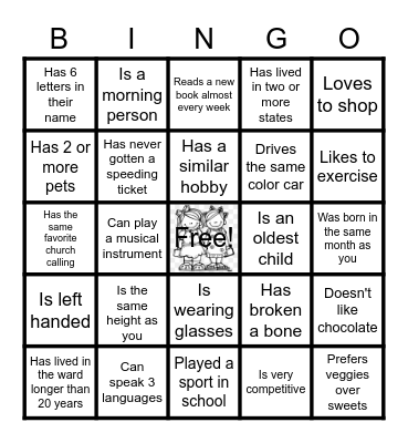 GET TO KNOW YOUR RS SISTERS     Find Someone Who... Bingo Card