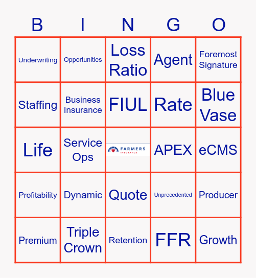 AGENT TOWN HALL Bingo Card