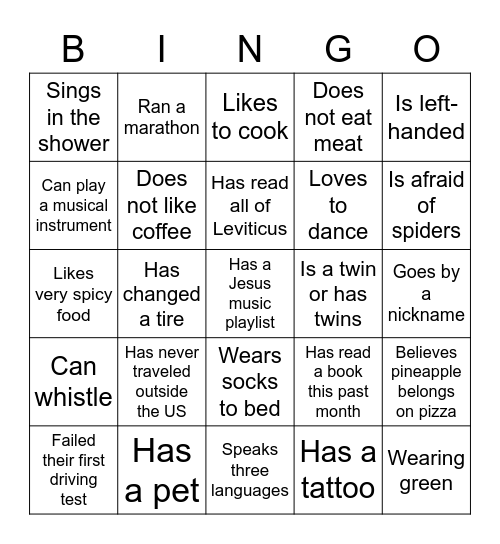 Boston Healthcare Fellowship Bingo Card