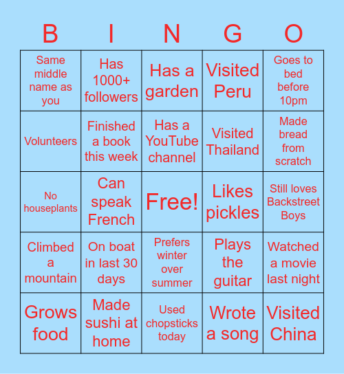 CHC BINGO Card