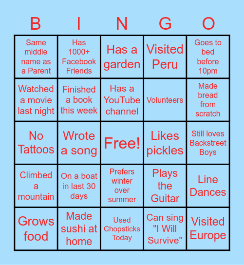 CHC BINGO Card