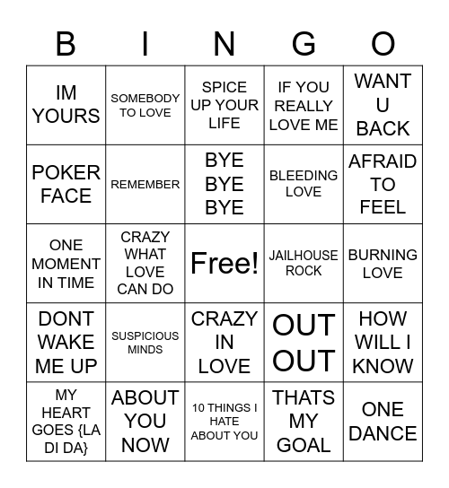 ELLENS 21ST Bingo Card