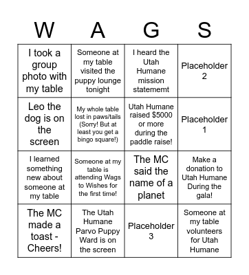 BINGO TEST 2 Bingo Card