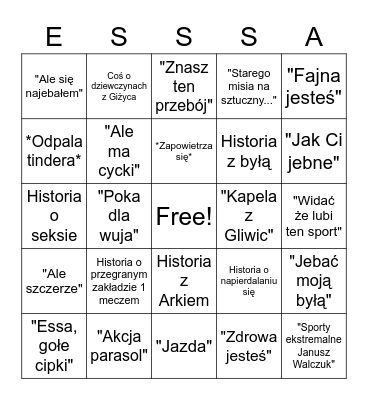 Maciek bingo Card