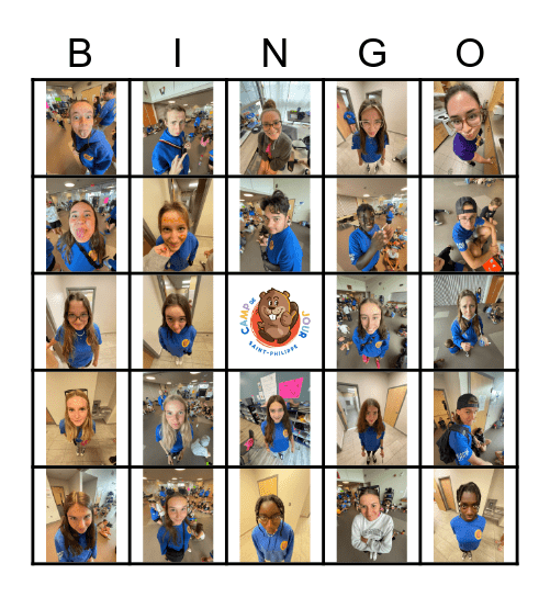 Les moniteurs du camp Bingo Card