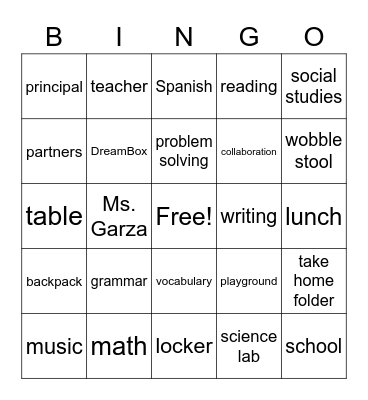 Meadowbrook Bingo Card