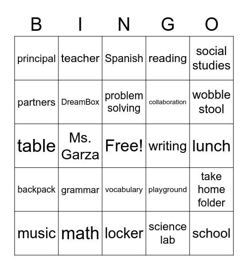 Meadowbrook Bingo Card