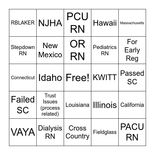 Team Day's Bingo Bonanza Bingo Card