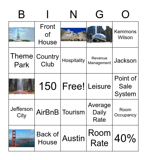 Tourism Review Bingo Card