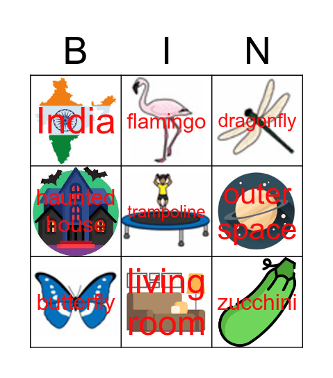 Turtle words 3.5 Bingo Card