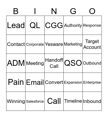 ADM Bingo Card