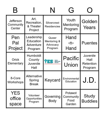 Program Memorization Bingo Card