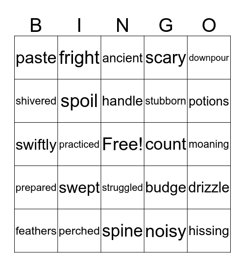 Druscilla's Halloween Bingo Card