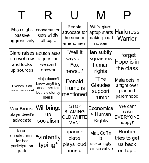 AP Gov Bingo Card